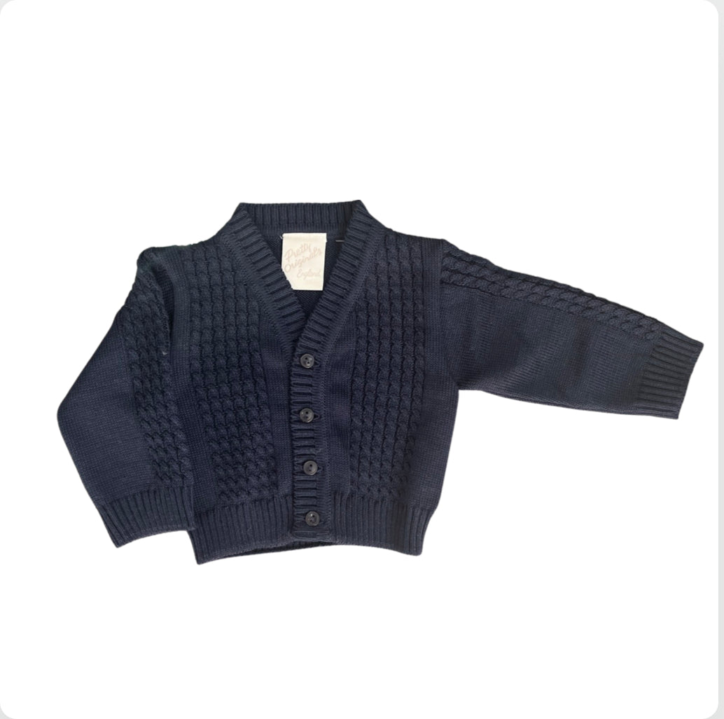 Pretty Originals Boys Navy Cardigan