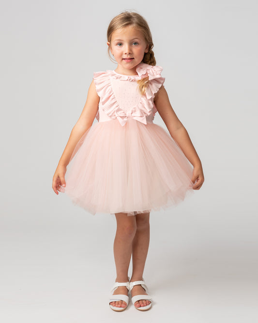 Caramelo Kids Girls Pink Tulle Dress