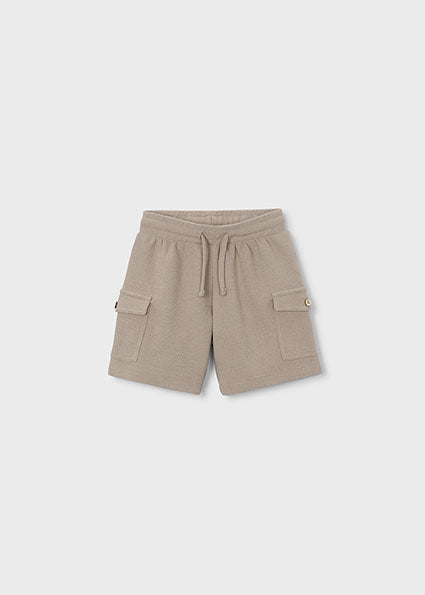 Mayoral Boys Beige & White Cotton Shorts 3 Piece Set
