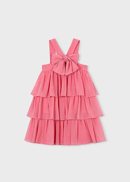 Mayoral Girls Pink Tiered Dress