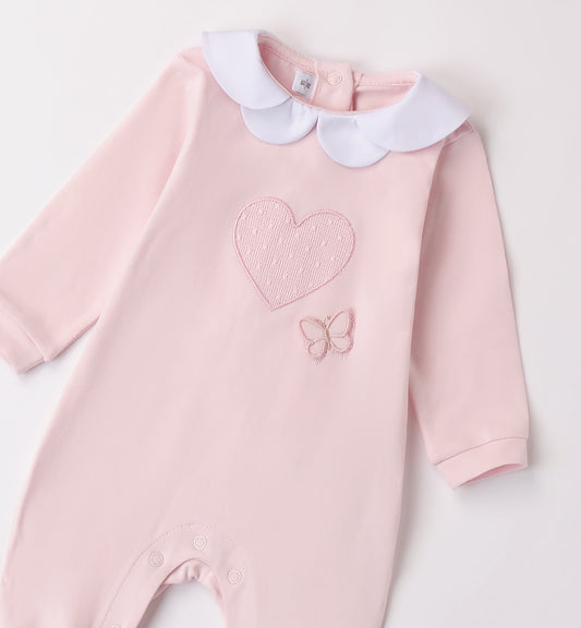 Minibanda Baby Girl Pink Cotton Babygrow