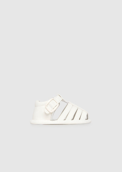 Mayoral Baby White Faux Leather Pre Walker Sandals