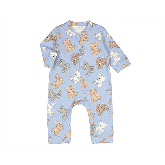 Mayoral Baby Boy Blue Teddy Print Cotton Romper