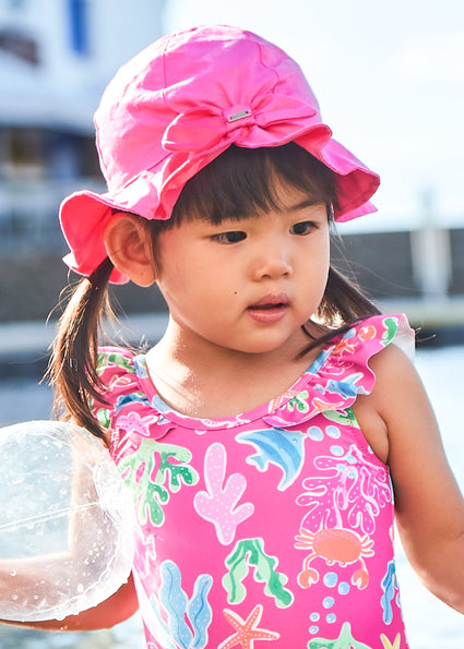 Mayoral Girls Pink Sea Print Swimming Costume
