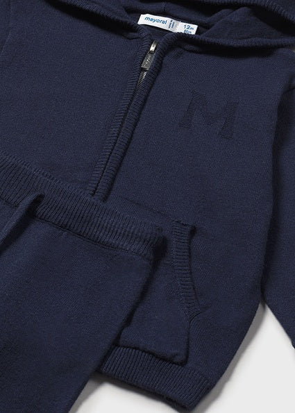 Mayoral Boys Navy Knitted Tracksuit