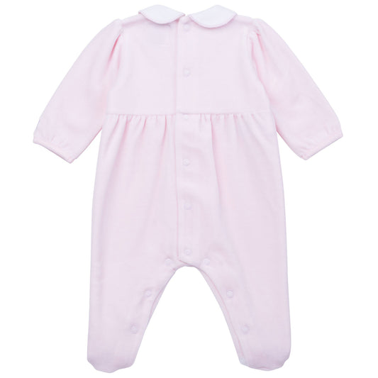 Emile et Rose Hattie Pink Velour Babygrow