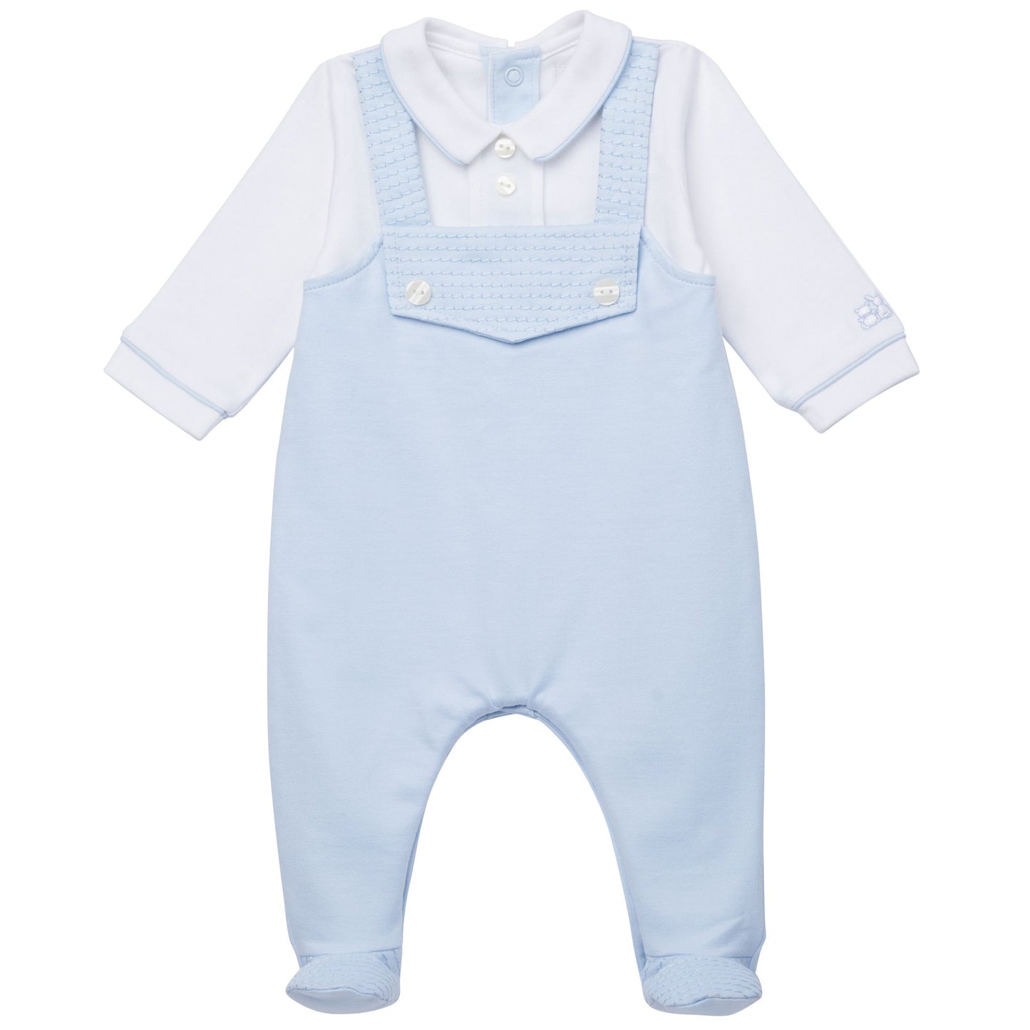 Emile et Rose Harvey Blue & White Baby Boy Babygrow