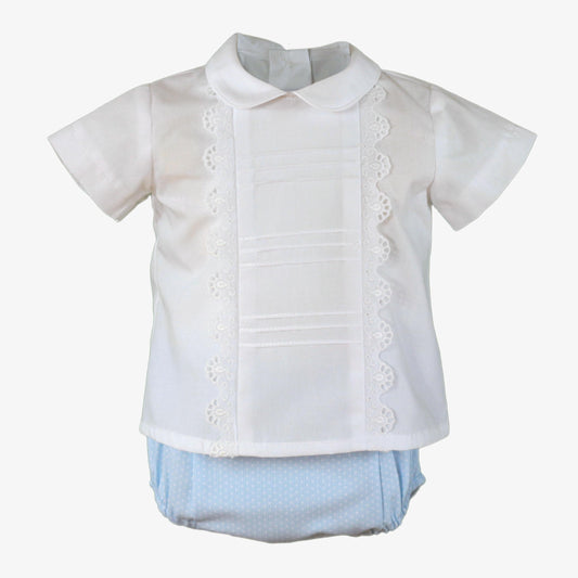 Miranda Baby Boy Blue & White Shorts Set