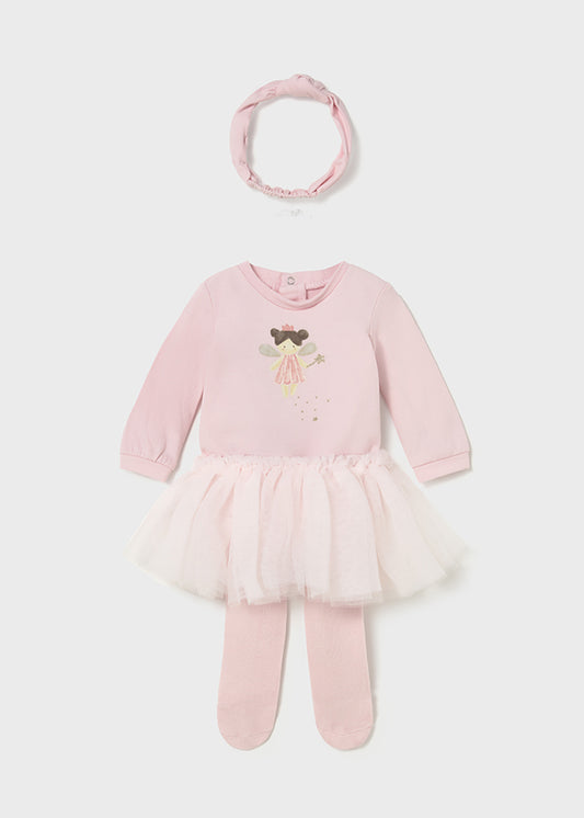 Mayoral Baby Girl Pink Tutu Outfit Set