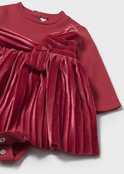 Mayoral Baby Girl Red Pleated Dress