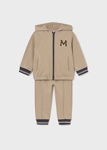 Mayoral Boys Beige Hooded Tracksuit