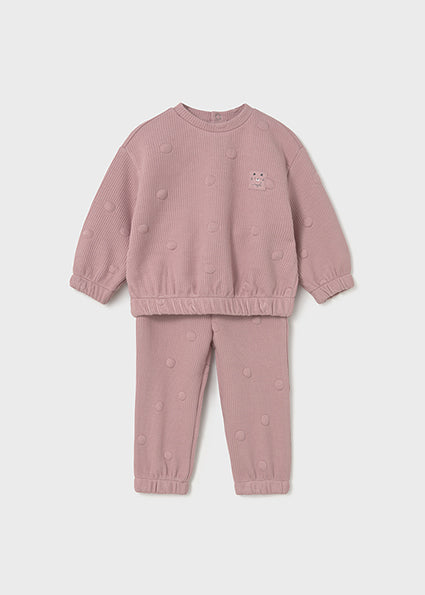 Mayoral Girls Pink Polka Dot Tracksuit