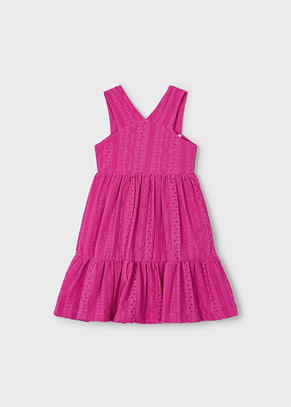 Mayoral Girls Pink Anglaise A Line Dress