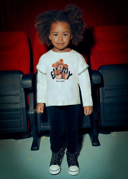 Mayoral Girls Ivory & Black Legging Set