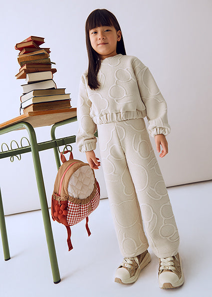 Mayoral Girls Beige Teddy Tracksuit