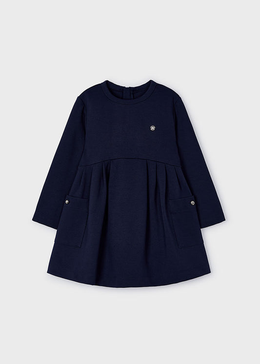 Mayoral Girls Navy Jersey Dress