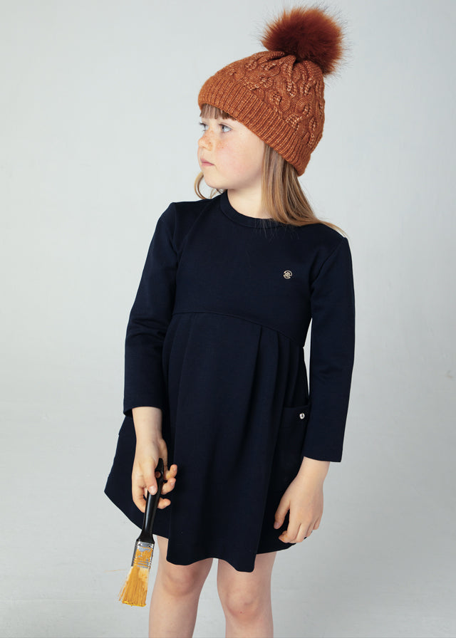 Mayoral Girls Navy Jersey Dress
