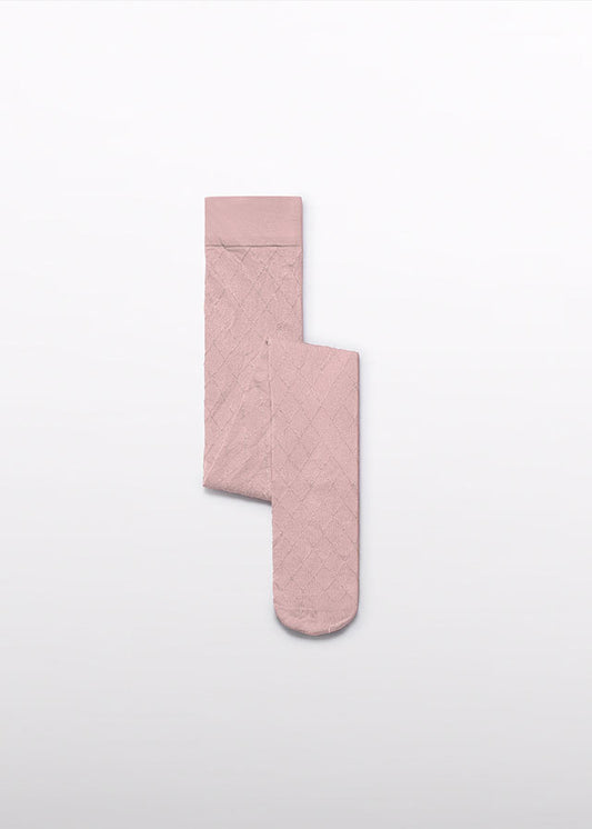 Abel & Lula Girls Pink Tights with Silver Thread