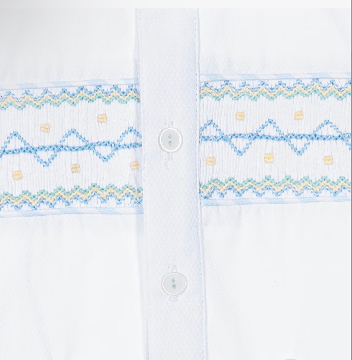 Pretty Originals Boys Blue & White Smocked Shorts Set