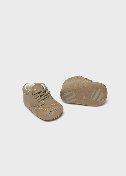 Mayoral Baby Beige Brogue Pram Shoes