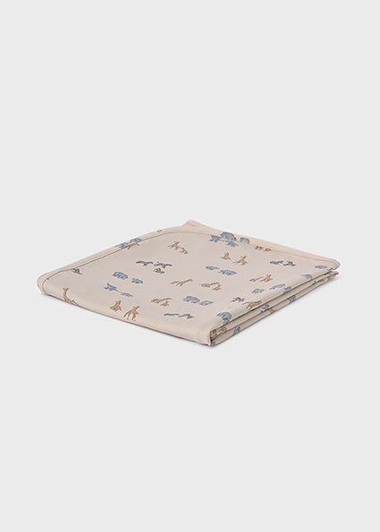 Mayoral Baby Blue Safari Print Jersey Blanket