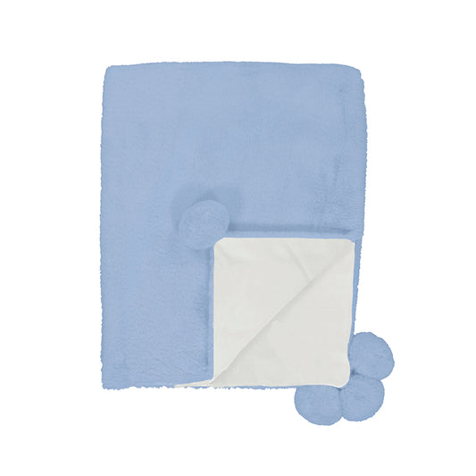 Mayoral Blue Velour Baby Blanket (100cm)