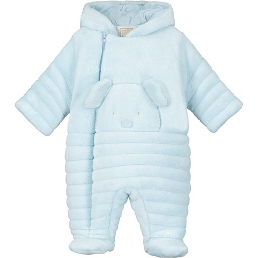 Emile et Rose Abel Blue Velour Baby Pramsuit
