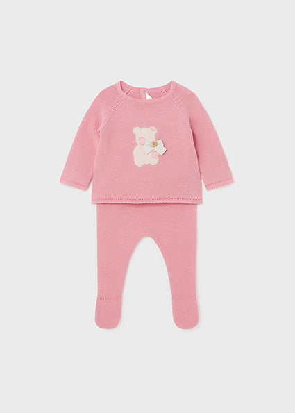 Mayoral Baby Girl Pink Bib Set