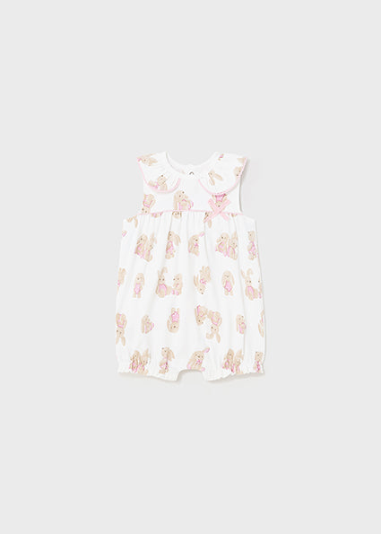 Mayoral Baby Girl Pack of 2 Pink & Bunny Print Rompers