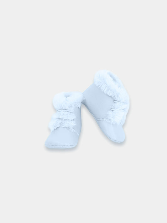 Mac Ilusion Baby Faux Fur Lined Blue Booties