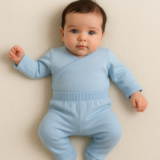 Dr.Kid Baby Boy Blue Cotton 2 Piece Outfit