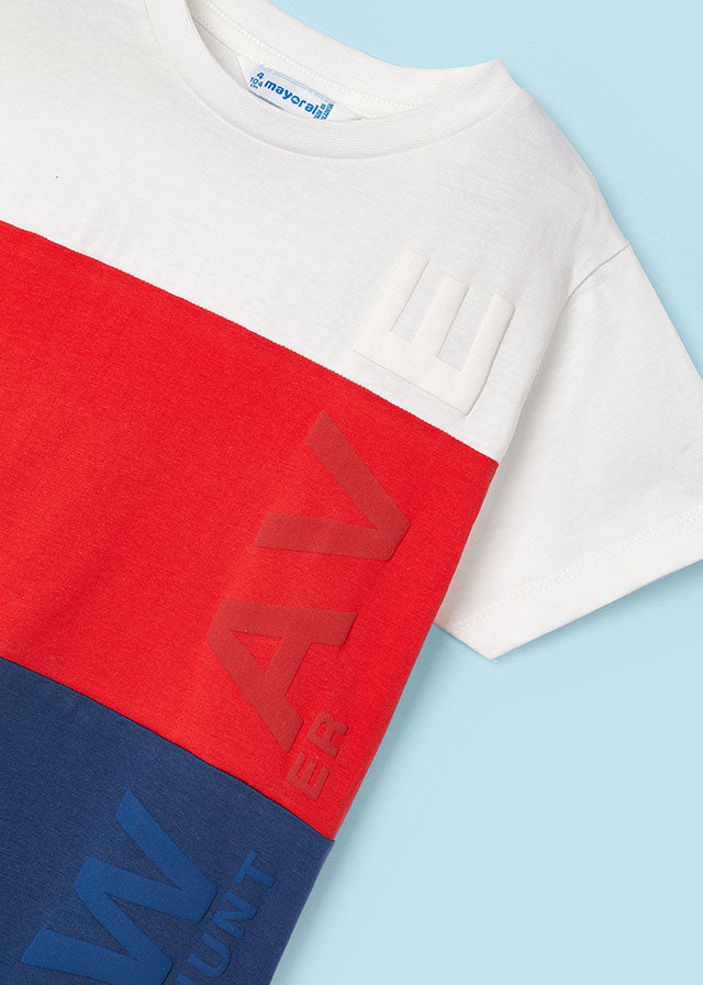 Mayoral Boys Blue & Red Cotton Shorts Set