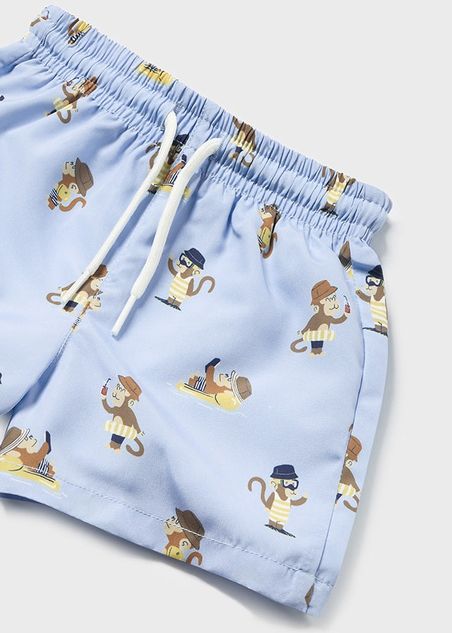 Mayoral Boys Blue Swimshorts & Hat Set