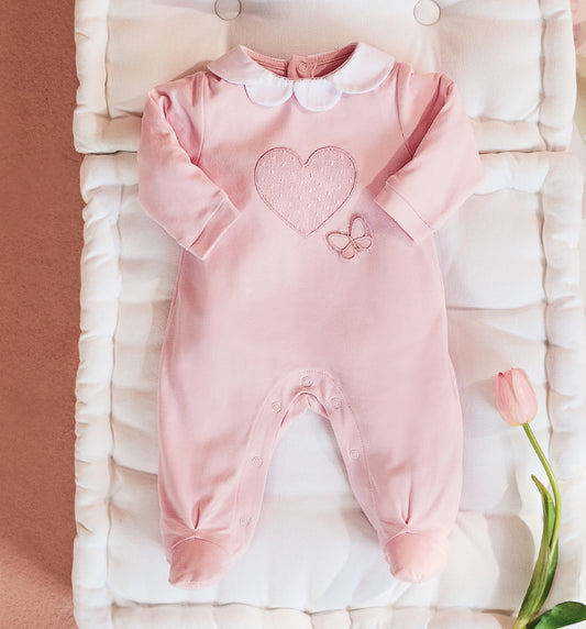 Minibanda Baby Girl Pink Cotton Babygrow