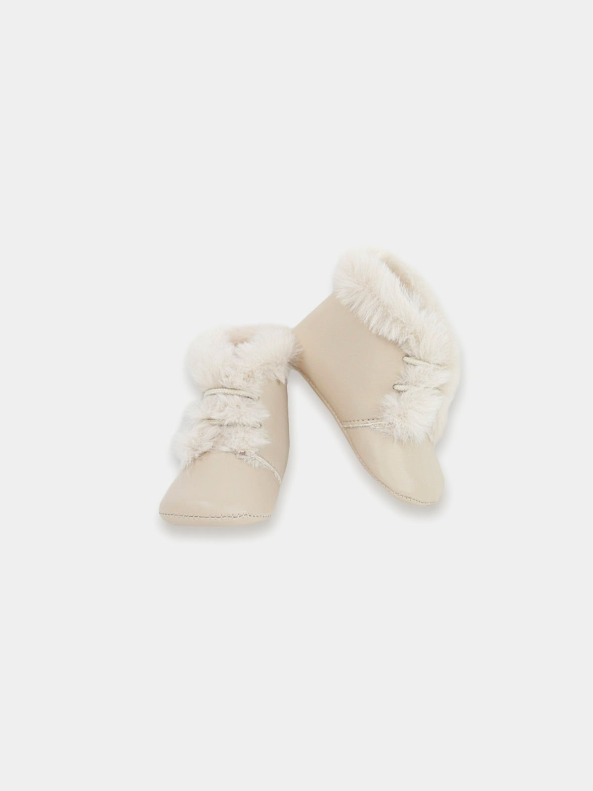 Mac Ilusion Baby Faux Fur Lined Cream Booties
