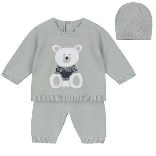 Emile et Rose Enzo Baby Boy Grey Knitted Set