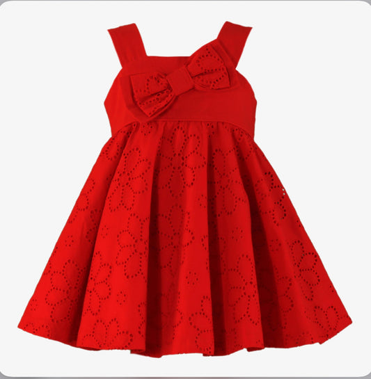 Miranda Girls Red Cotton Dress
