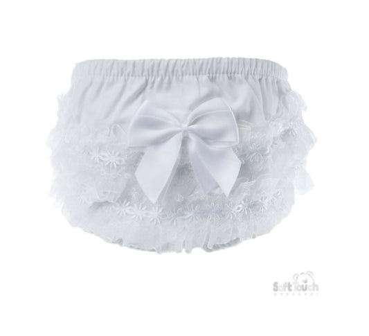 Baby Girl White Lace Frilly Knickers