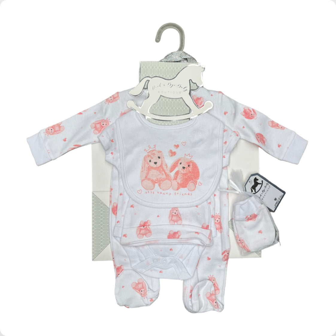 Baby Girl Pink & White 5 Piece set