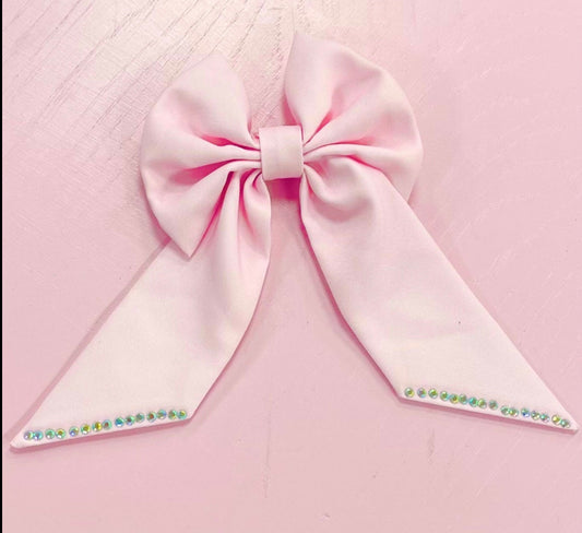 Caramelo Kids Girls Pink  Hair Bow with Clip 349758