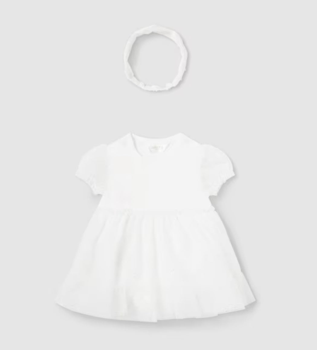 Mayoral Baby Girl Ivory Dress Set