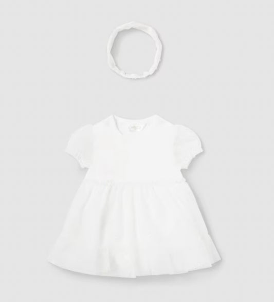 Mayoral Baby Girl Ivory Dress Set