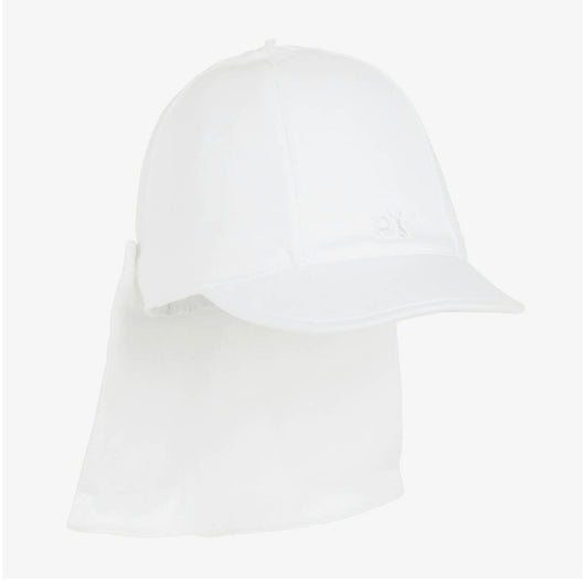 Emile et Rose Baby Boy White Cotton Sunhat