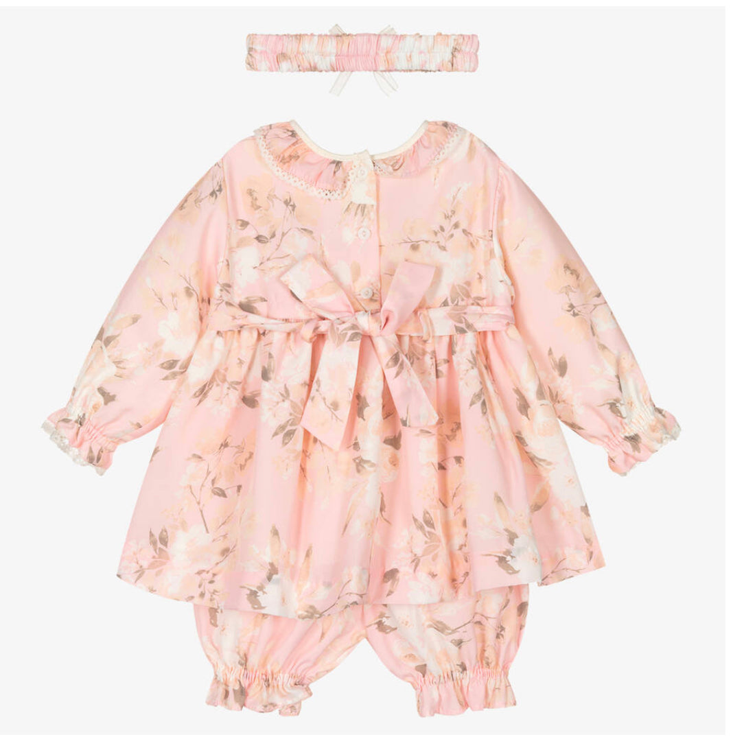 Pretty Originals Baby Girl Floral Print Dress Set