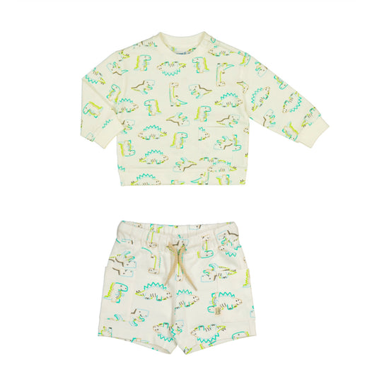 Mayoral Baby Boy Dinosaur Print Shorts Set