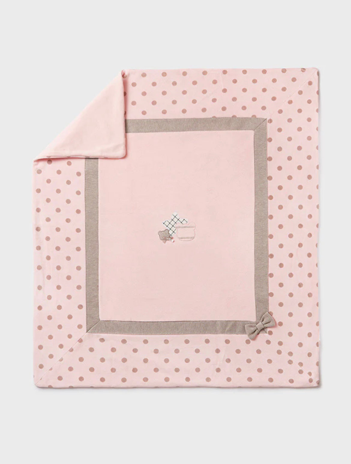 Mayoral Pink Velour Baby Blanket