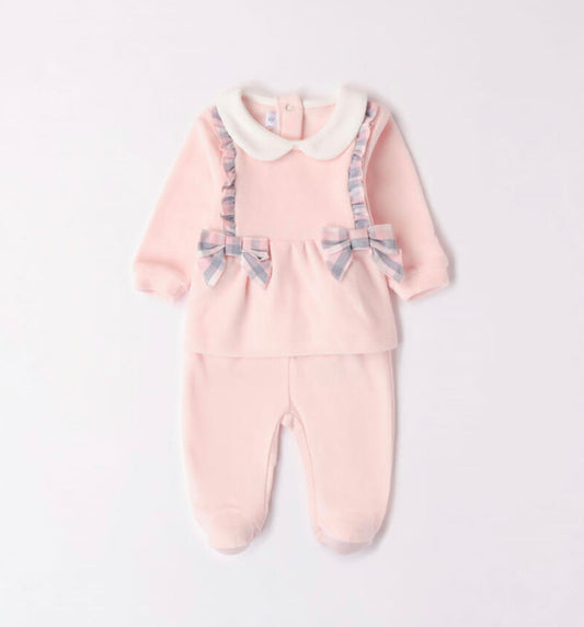 Minibanda Baby Girl Pink 2 Piece Outfit