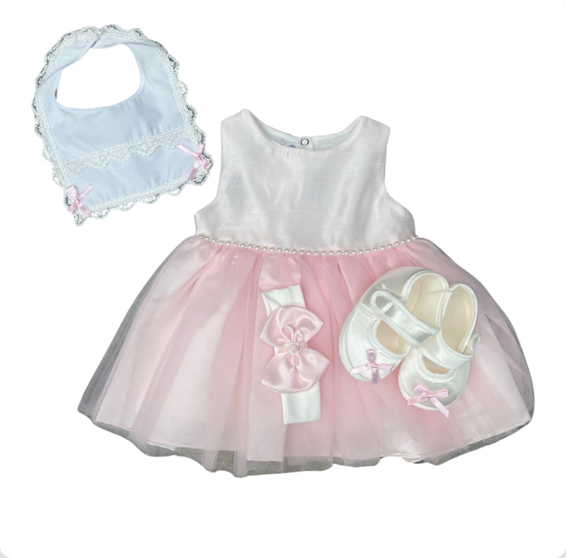 Baby Girl Pink Tulle Party Dress Set