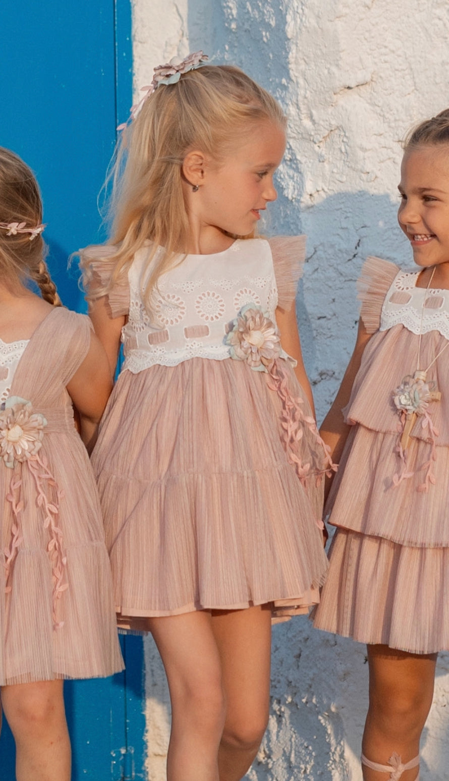 Basmarti Girls Pale Pink Tulle Dress