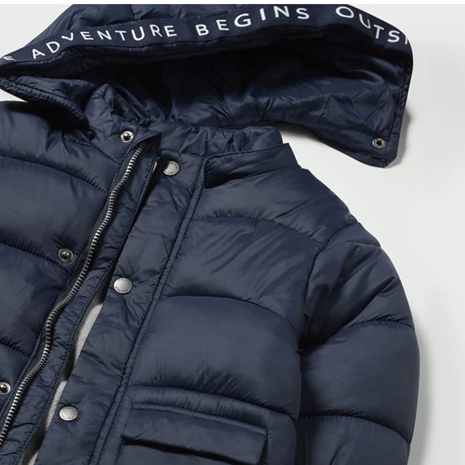 Mayoral Baby Boy Navy Hooded Coat